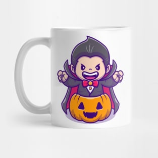 Cute Dracula In Pumpkin Mug